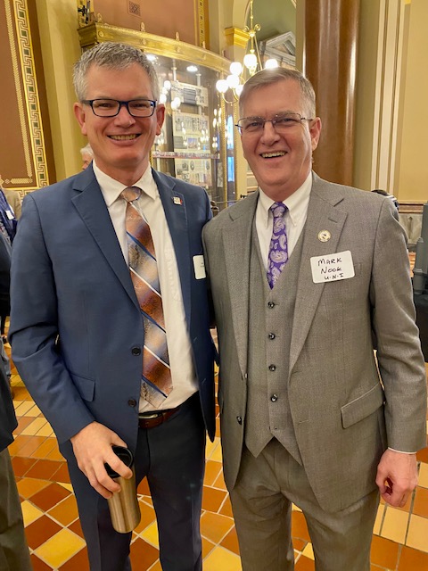 Senator Eric Giddens and UNI President Mark Nook