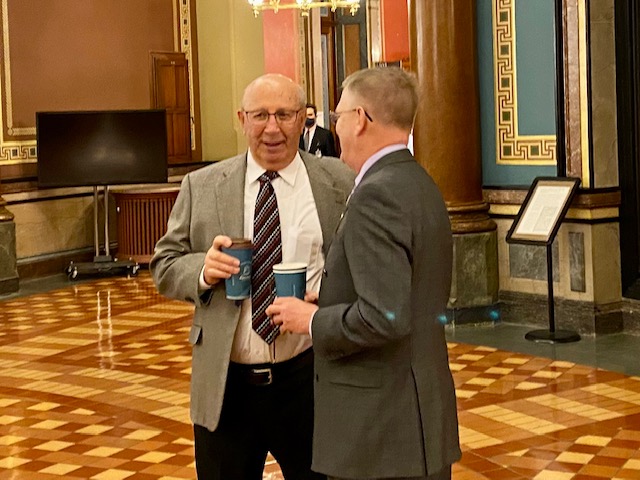 Representative David Kerr and UNI President Mark Nook