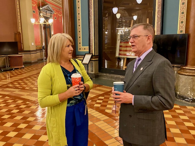 Representative Shannon Lundgren and UNI President Mark Nook