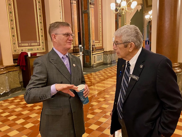 UNI President Mark Nook and Representative Dave Maxwell