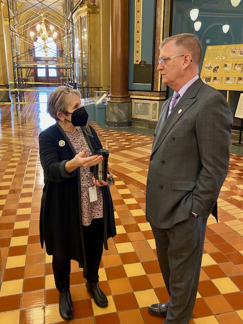 Representative Sue Cahill and UNI President Mark Nook