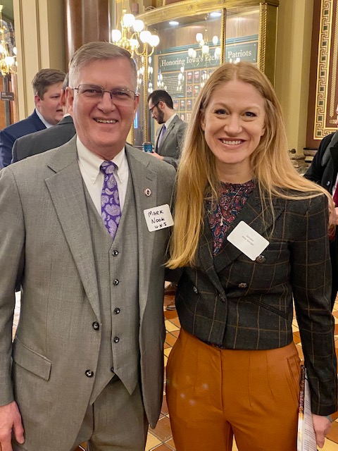 UNI President Mark Nook and Senate President Amy Sinclair